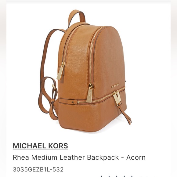 MICHAEL KORS Leather Backpack - Acorn - Picture 5 of 11